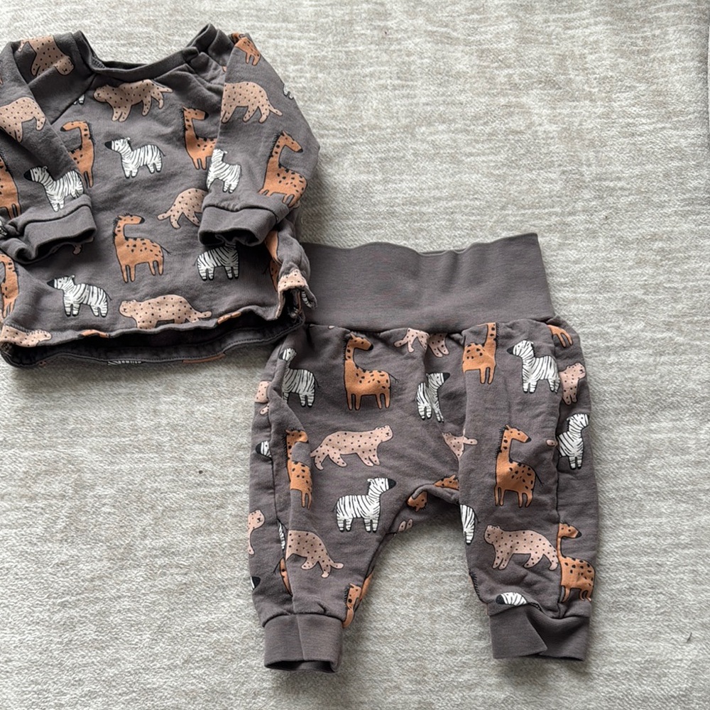 Animal Print Baby Outfit Set